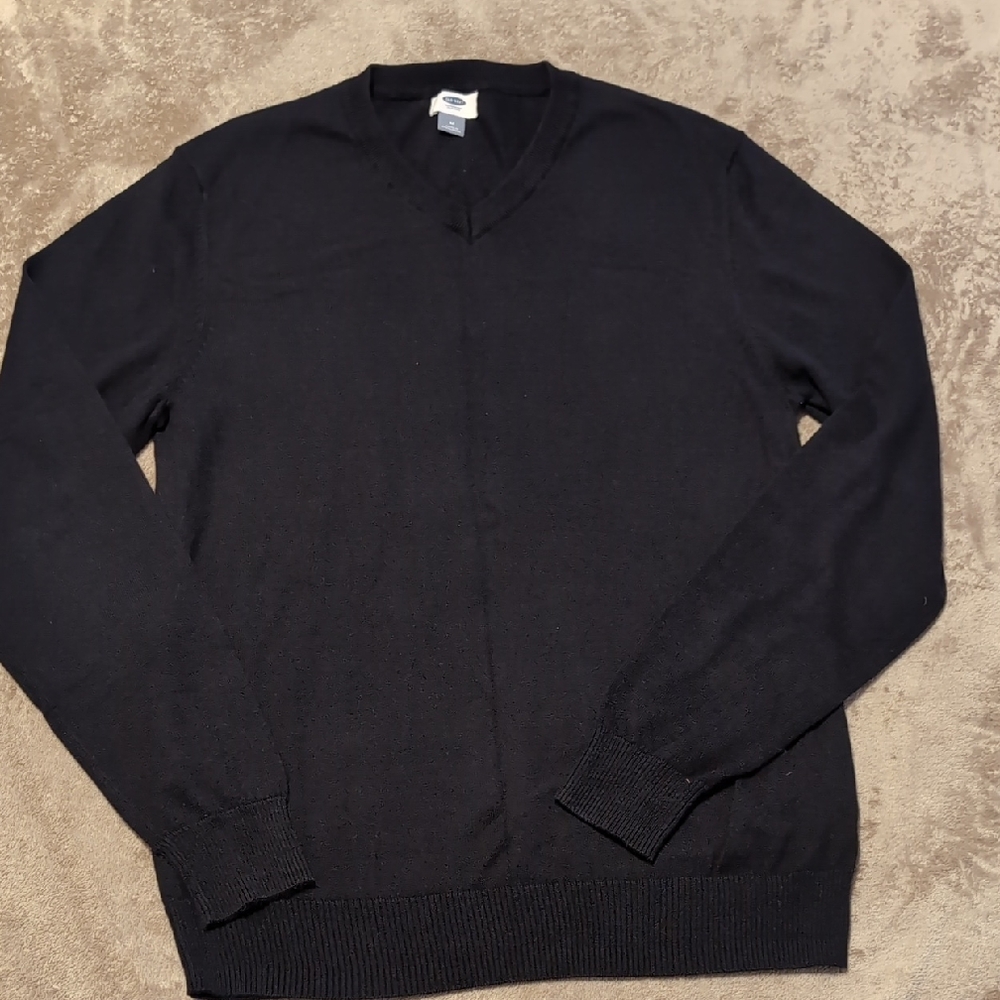 Old Navy Black V-Neck Sweater Classic Style